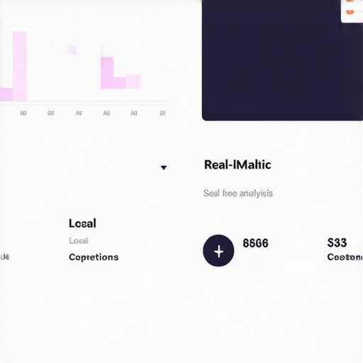 Advanced Local SEO Analytics Dashboard A modern dashboard showcasing real-time local SEO data, competitor insights, and customer feedback analysis