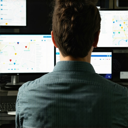 Digital marketer using software tools to optimize Google Maps listings