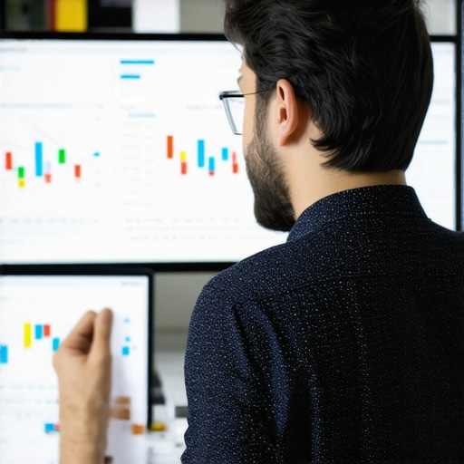 Expert Analyzing Local SEO Data Digital marketing expert reviewing Google Maps ranking data and analytics