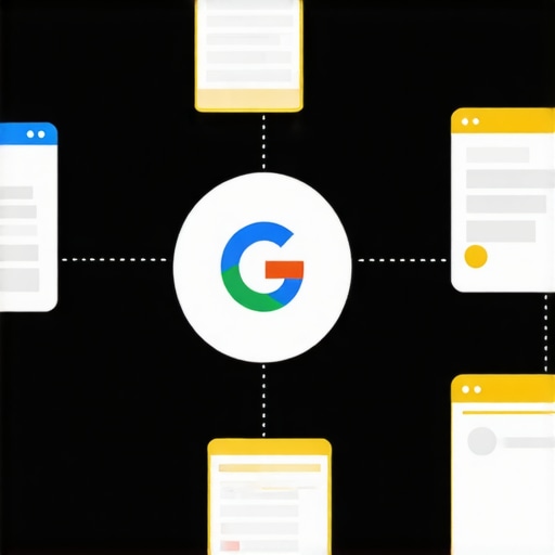 Illustration of automation tools managing GMB profile updates, reviews, and analytics.