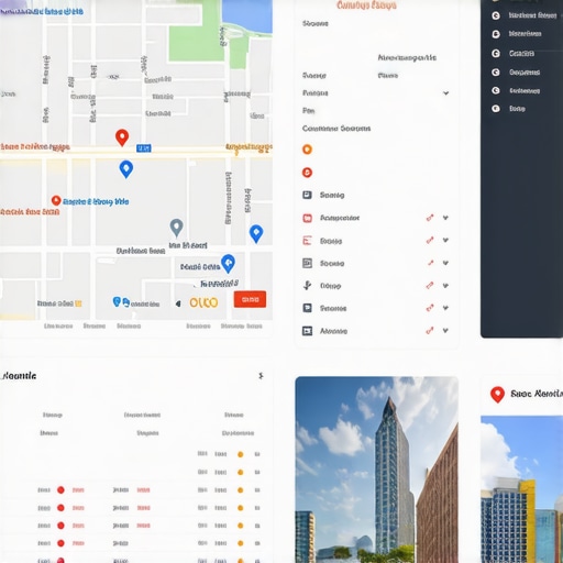 Google Maps Analytics Dashboard for Local SEO Business owner analyzing Google Maps ranking data on a digital dashboard