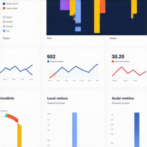 Dashboard displaying local search data, keyword rankings, and competitor analysis