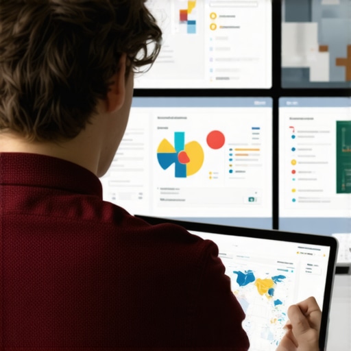 Person analyzing local SEO data with maps and automation tools