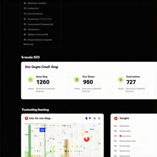 Dashboard with analytics, keywords, and AI insights for Google Maps ranking