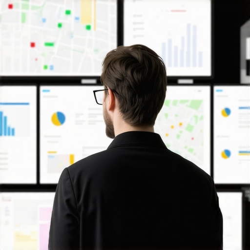 Deep SEO Data Analysis for Local Maps SEO expert analyzing local map optimization data on computer screens.