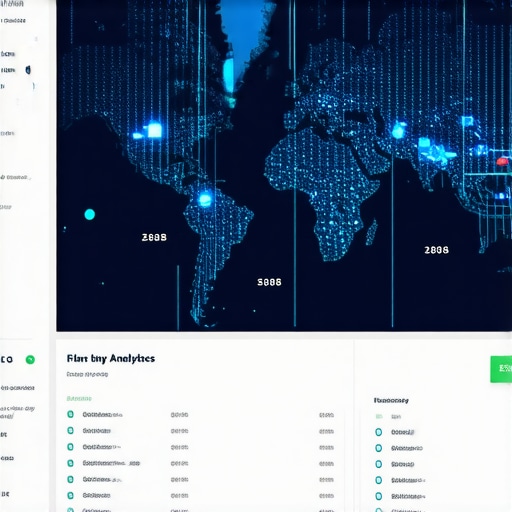 Advanced maps software dashboard with AI analytics