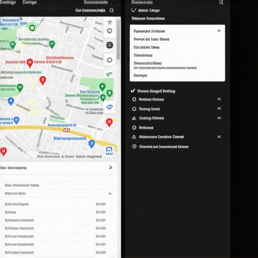 Dashboard showing real-time Google Maps rankings with automation features