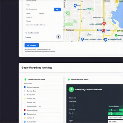 Google Maps Analytics Dashboard with Automation Dashboard displaying Google Maps ranking metrics and automation tools