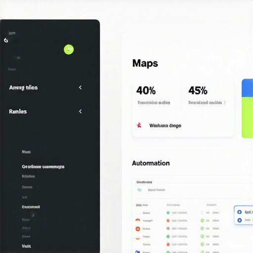 Screenshot of Google Maps ranking analysis and automation software interface.