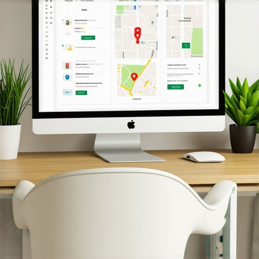 Screenshot of maps software dashboard showing local rankings and analytics