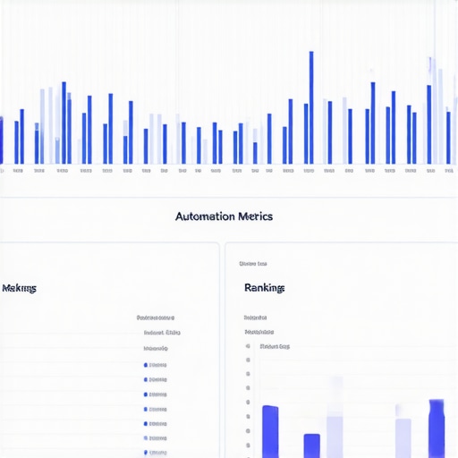 Screenshot displaying Google Maps ranking automation dashboard with analytics and metrics