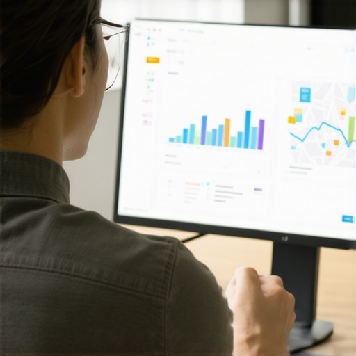 Person analyzing SEO metrics for Google Maps optimization