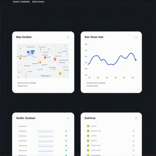Automated Local SEO Dashboard A comprehensive dashboard displaying live maps, rankings, and audit results for local SEO management.