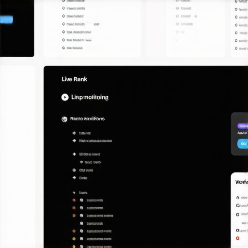 Screenshot of an advanced SEO automation dashboard displaying real-time Google Maps rankings, alerts, and workflow controls.