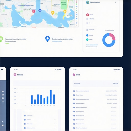 A person analyzing local SEO data on multiple monitors, illustrating tools for ongoing GMB ranking management.