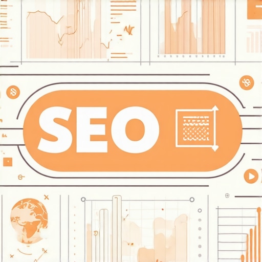 A detailed graphic showing SEO automation tools with human oversight symbols and local map icons