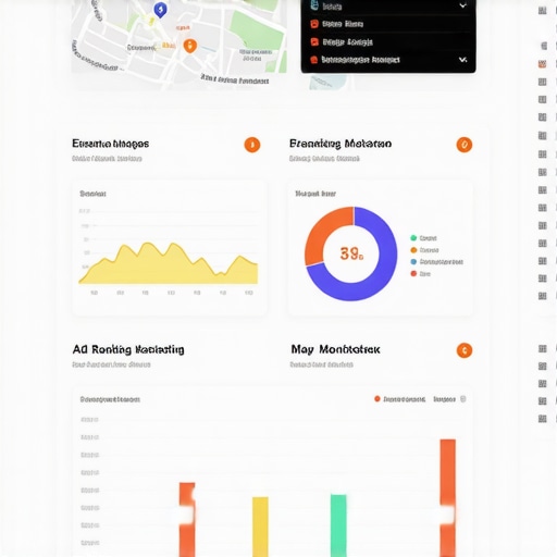 Dashboard showing live data and alerts for Google Maps rankings