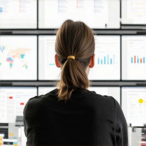 Person reviewing maps and SEO dashboards on multiple screens to identify data discrepancies