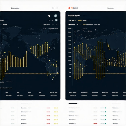 Analytics dashboard displaying local map rank shifts and data gaps