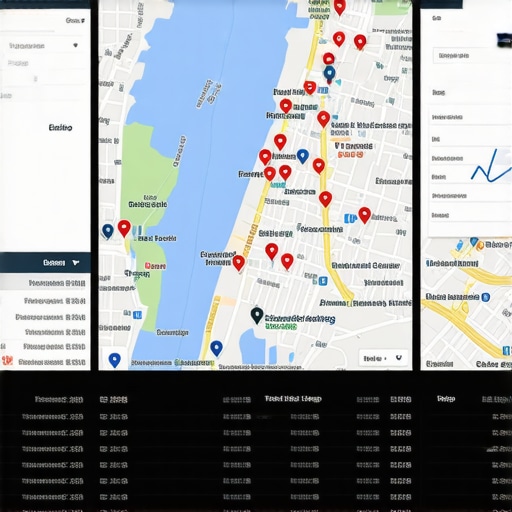 Screenshot of local map SEO automation software with analytics