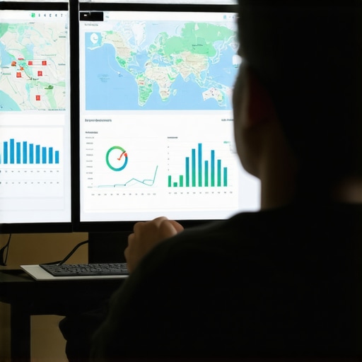 Optimizing GMB Rankings with Automated Tools Person analyzing local map rankings on a computer with maps software