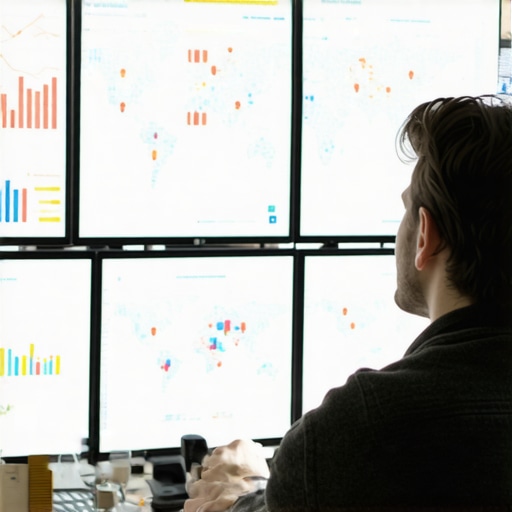 Person analyzing maps and data charts for local SEO ranking