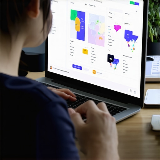 Person analyzing maps and SEO data on laptop screen for local business ranking