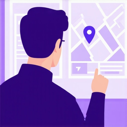 Person reviewing digital maps to correct business location for local SEO